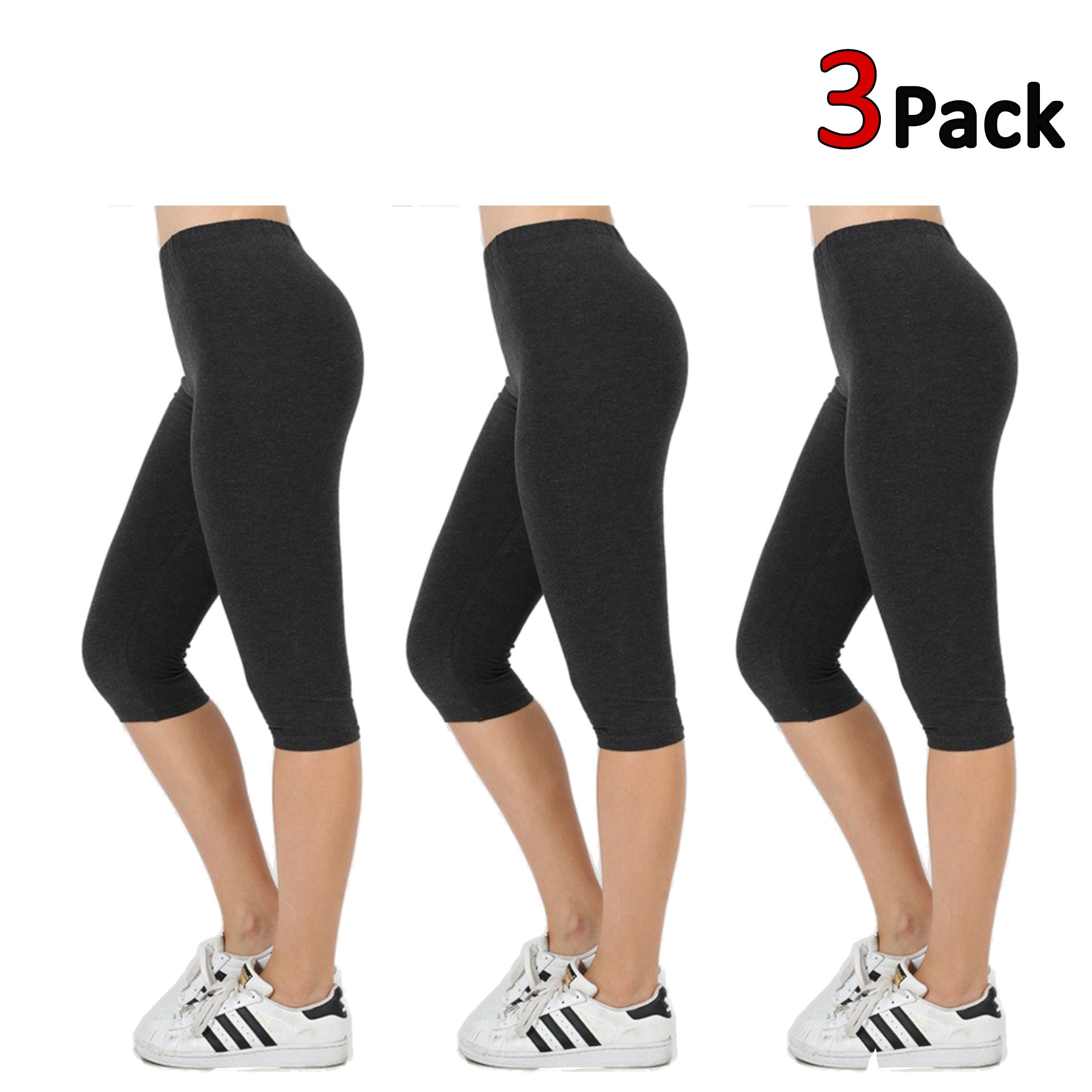 COSVOS Active wear Knee Length Leggings, Tights for Women | Non Transparent  | Squat Proof |